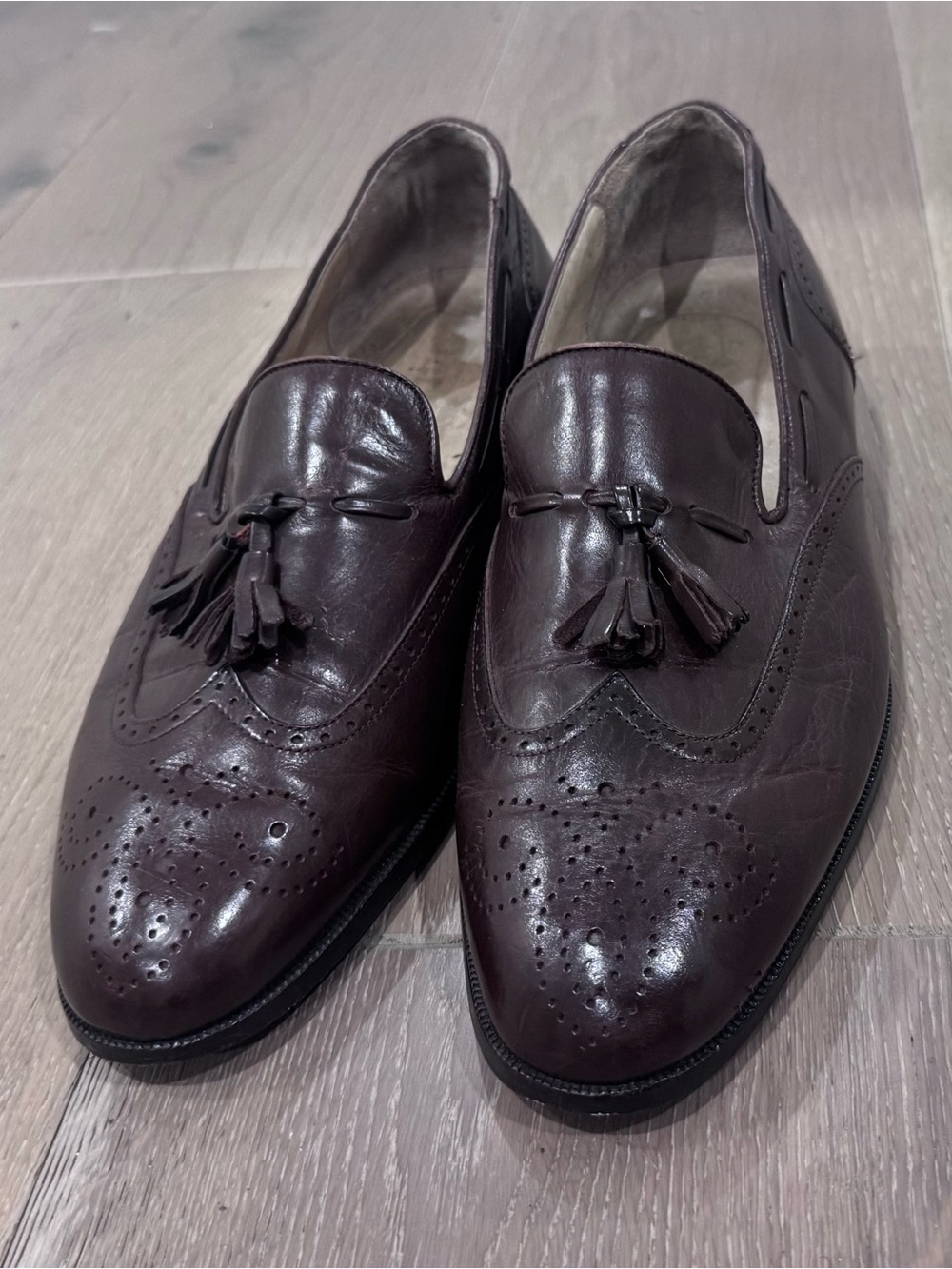 Emilio Pucci Dark Brown Leather Tassel Loafers